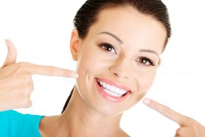 woman with beautiful white teeth