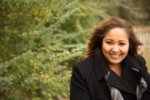 Woman with beautiful straight teeth